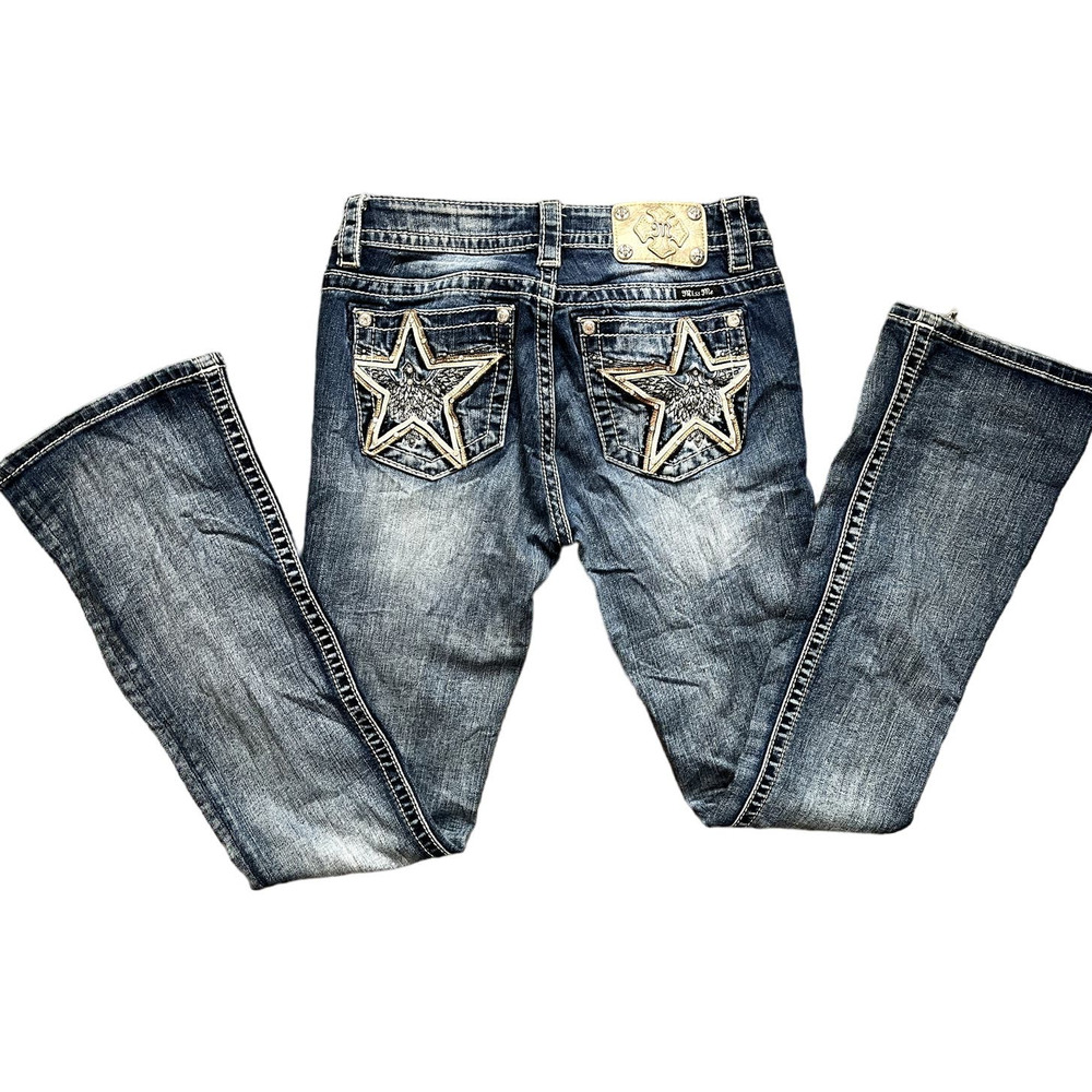 Miss Me Gold Stars Bootcut Jeans 28